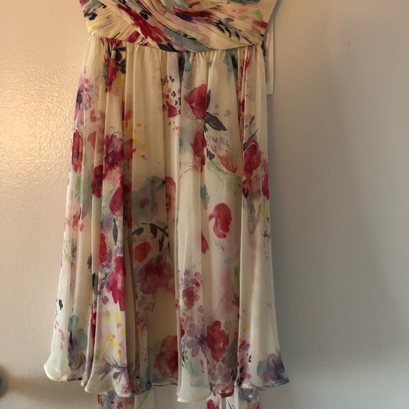 NWT Jill Stuart Silk Floral Cocktail Dress with Tie Waist and Removable … - Picture 9 of 16